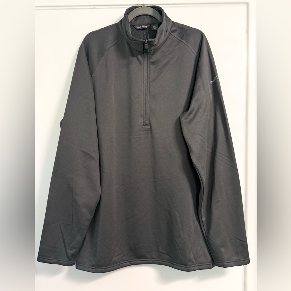 Eddie Bauer 3XL Smooth Fleece 1/2 Zip Pullover NWT Charcoal Gray Big & Tall